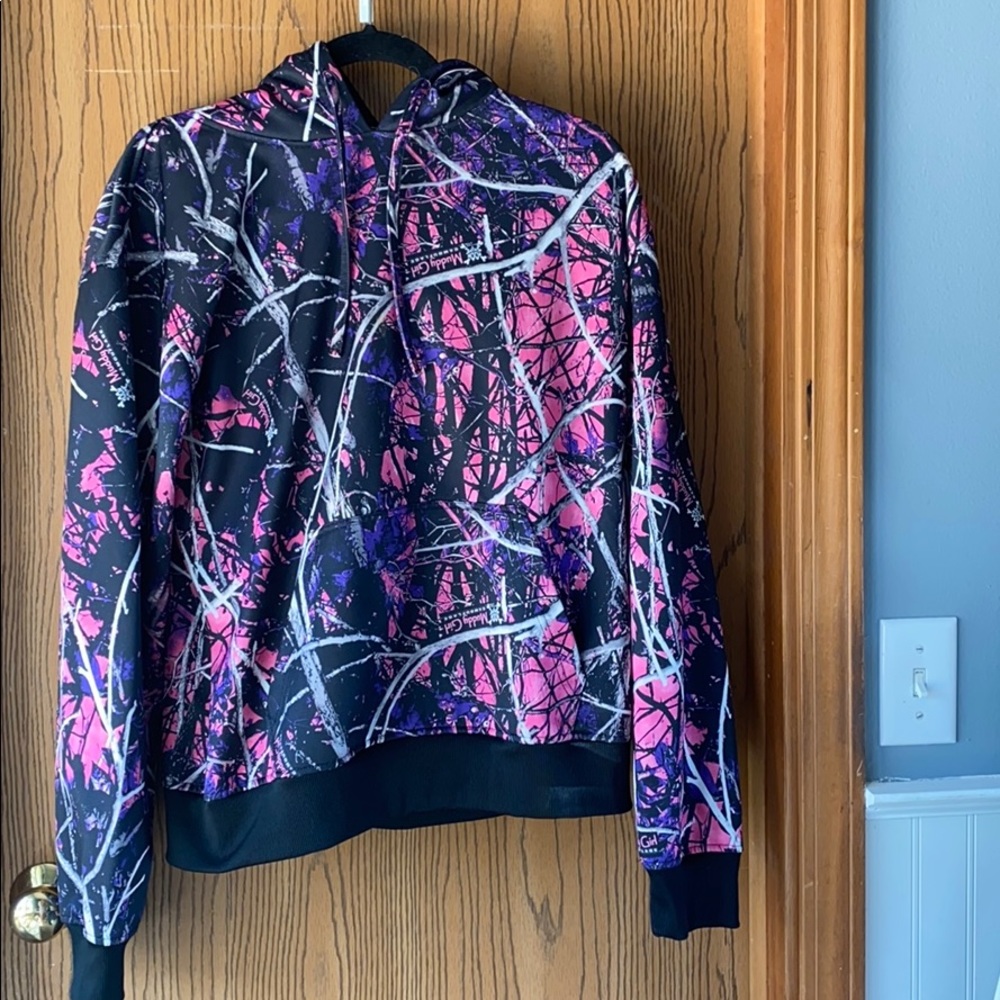 pink and purple camo sweatshirt